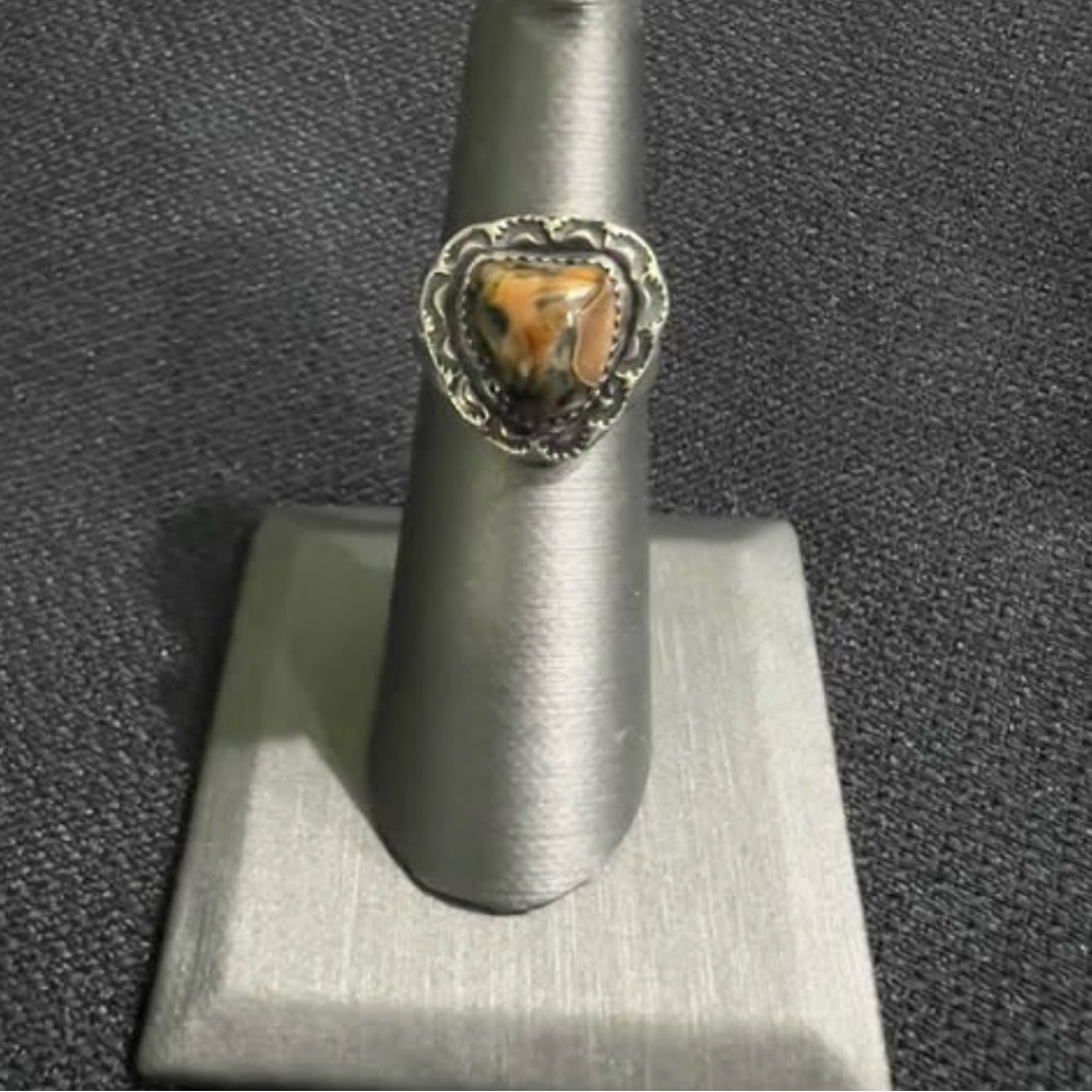 Vintage signed Sterling silver Southwestern Jasper Ring